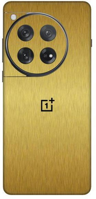 Vcare GadGets Brushed Gold OnePlus 12 5G With Logo Mobile Skin(Brushed Gold)