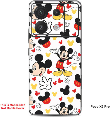 VYBE The Smart Choice Poco X6 Pro Mickey Mouse Embossed Mobile Skin(Milk White, Black A4)