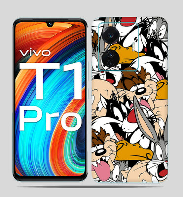 SkinoMania Vivo T1 Pro (5g) Mobile Skin(-Funny-AN Multicolor Mobile skin)