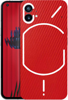 Pochanki Nothing Phone 1 Mobile Skin(Ultra Super Blood Red Carbon Fiber Skin With Matte Finish.)