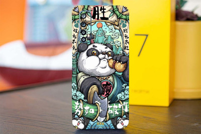 AsSkin Realme 7 Mobile Skin(Hungry Panda Skin With HIgh Matte Finish)