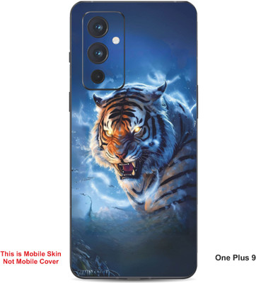 VYBE The Smart Choice One Plus 9 Tiger Embossed Mobile Skin(Moonstone Blue 25)