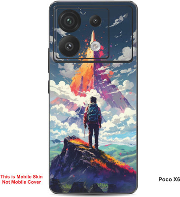 VYBE The Smart Choice Poco X6 Abstract Embossed Mobile Skin(Fuel Yellow 1)