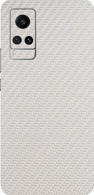 BUGGU Vivo X60 Pro, vivo x60 pro Mobile Skin(Ultra Super White Carbon Fiber Skin With High Matte Finish.)
