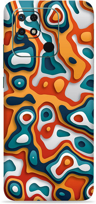 SkinoMania Redmi 10c Mobile Skin(Multicolor Pour-Art)