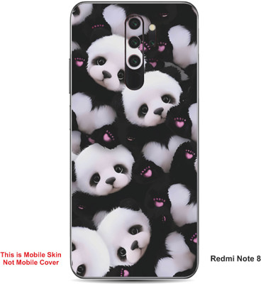 VYBE The Smart Choice Redmi Note 8 Panda Embossed Mobile Skin(Black & White 15)