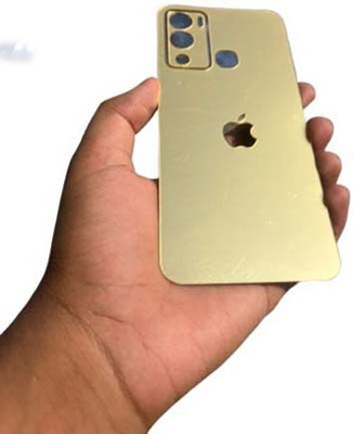 TWUAOP INFINIX HOT 12I MOBILE SKIN BACK PANNEL ACRYLIC MIRROR SHEET Mobile Skin(Gold)
