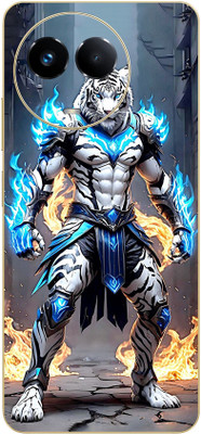 mehra Realme 11 5G Angry Lion Leather Premium Full Back & Side Coverage Theme Mobile Skin(Multicolor)