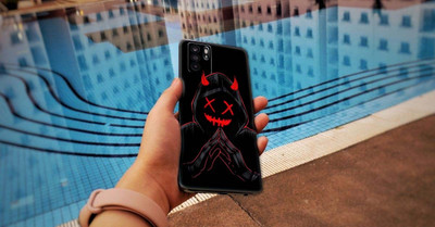 TJ CREATION Oppo Reno6 Z Mobile Skin(Ulltra Super Dark Black Abstract Shape Skin With High Matte Finish., Mobile Skin (Back+Side+Camera))