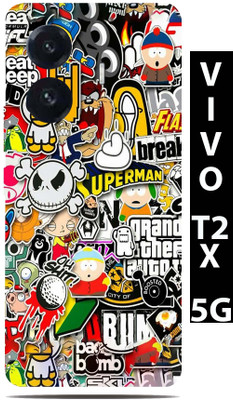 BugguSkin Vivo T2X Mobile Skin(Ultra Super Sticker Bombing Skin With High Matte Finish.)