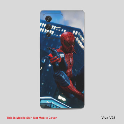 VYBE The Smart Choice Vivo V23 Spiderman Mobile Skin Mobile Skin(French Grey A34)