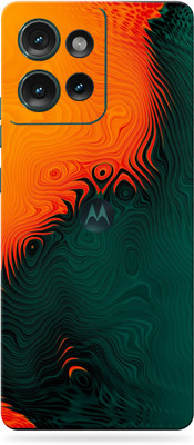 WeCre8 Skin's Motorola Edge 50 5G Mobile Skin(Orange-green-Abstract)