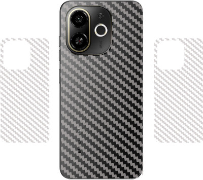 SCREENIX TECNO POP 9 5G, || 3D CARBON FIBER BACK LAMINATION || (PACK OF 2) Mobile Skin(TRANSPARENT)
