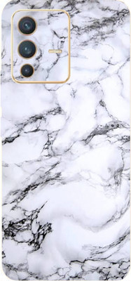 TJ CREATION Vivo V23 5G Mobile Skin(Ultra Super White Marble Skin With High Matte Finish.)