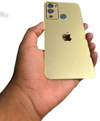 TWUAOP INFINIX HOT 12I MOBILE SKIN BACK PANNEL ACRYLIC MIRROR SHEET Mobile Skin(Gold)
