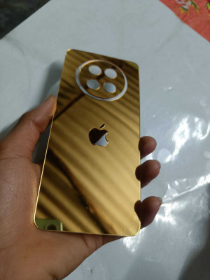 TWUAOP REALME 13 PRO PLUS 5G ACRYLIC MIRROR BACK PANNEL Mobile Skin(Gold)