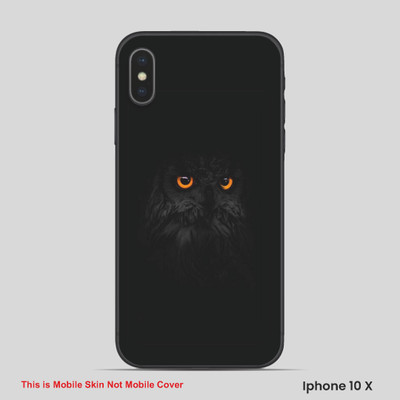 VYBE The Smart Choice iPhone 10X Owl Embossed Mobile Skin(Black Carrot Orange 2)