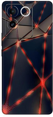 Vcare GadGets Red Black Vivo T2 Pro 5G Mobile Skin(Multicolor)