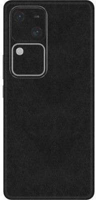Vcare GadGets Black Leather V30 5G Mobile Skin(Black Leather)