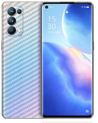 candeal mart Oppo Reno 5 Pro 5G / Reno5 Pro carbon fiber 3D back skin/sticker wrap Mobile Skin(Transparent)