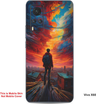 VYBE The Smart Choice Vivo X60 Art Embossed Mobile Skin(Denim 10)