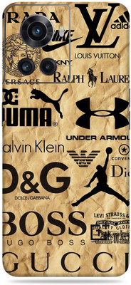 SkinoMania Oneplus 10R-5G Mobile Skin(Multicolor Iconic Logos)