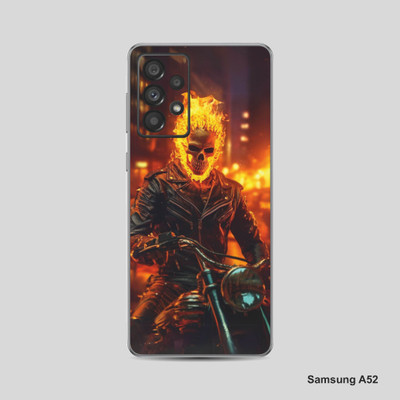 VYBE The Smart Choice Samsung A52 Raider Bike Mobile Skin Mobile Skin(Yellowish Orange)