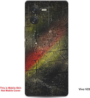 VYBE The Smart Choice Vivo V25 Abstract Embossed Mobile Skin(Olive green 4)