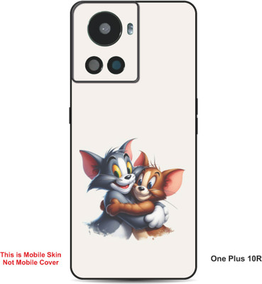 VYBE The Smart Choice One Plus 10R Tom & Jerry Embossed Mobile Skin(Soft Peach 24)