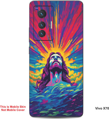 VYBE The Smart Choice Vivo X70 Art Embossed Mobile Skin(Lightning Yellow 12)