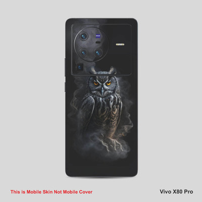 VYBE The Smart Choice Vivo X80 Pro Owl Mobile Skin Mobile Skin(Charcoal Grey A10)