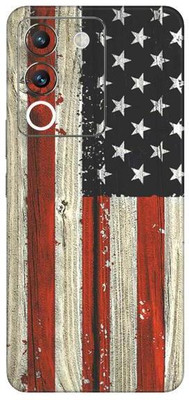 Vcare GadGets stars and stripes wood Vivo Y200 5G Mobile Skin(Multicolor)