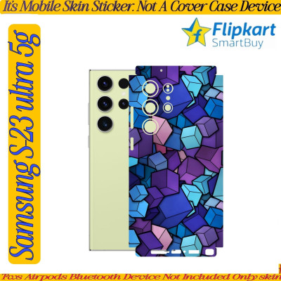 Flipkart SmartBuy samsung s23 ultra 5g mobile skin (back+side+camera)matte finshcube box y12q Mobile Skin(Multicolor)