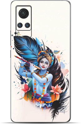 VYBE Vivo X60 Krishna Mobile Skin Mobile Skin(Charcol 37)