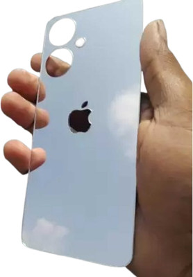 GPTECK Samsung Galaxy F14 Glossy Silver Glass Finish Back Panel Skin with Apple Logo Mobile Skin(Silver)