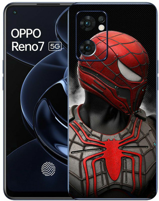 FCS Oppo Reno7 5G Printed Back Skin: Spider Man Mobile Skin(Spider Man Skin)