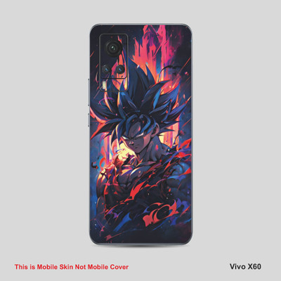 VYBE The Smart Choice Vivo X60 Goku Mobile Skin Mobile Skin(Deep Rose A5)