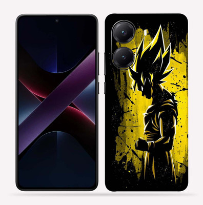 OggyBaba OggyBaba Poco X7 pro 5g Mobile Skin(Goku-Yellow)