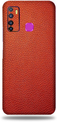 TJ CREATION Infinix Hot 9 Pro Mobile Skin(Ultra Super Red Leather Skin With High Matte Finish.)