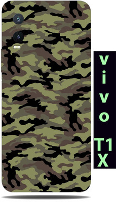 TJ CREATION Vivo T1x Mobile Skin(Ultra Super Camouflage Military Green Skin With High Matte Finish.)