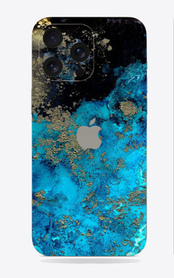 SkinoMania Apple i phone 15 pro Mobile Skin(Blue-Aqua Multicolor Mobile Skin)