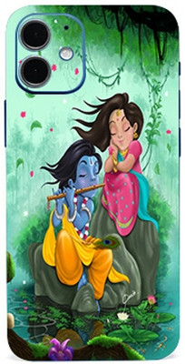 AsSkin iphone 12 Mini Mobile Skin(Radha Krishna Skin With Gloss Matte Finish)