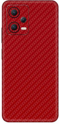 Vcare GadGets Fiber Carbon Red Poco X5 5G Mobile Skin(Red)