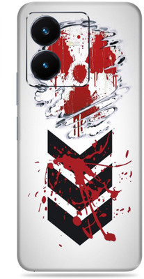 SkinoMania Vivo Y22 Mobile Skin(Multicolor Umbrella Logo)