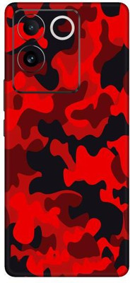 Vcare GadGets Camouflage Camo Red Vivo T2 Pro 5G Mobile Skin(Multicolor)