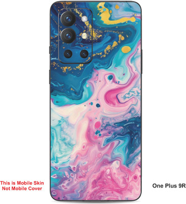 VYBE The Smart Choice One Plus 9R Art Embossed Mobile Skin(Medium Green A6)