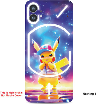 VYBE The Smart Choice Nothing 1 Pikachu Embossed Mobile Skin(Butterfly Blue A1)
