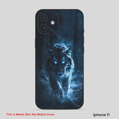 VYBE The Smart Choice iPhone 11 Tiger Embossed Mobile Skin(Ebony Clay 9)
