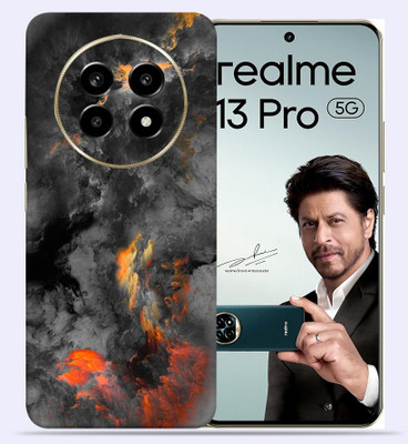 OggyBaba Realme 13 pro 5g Mobile Skin(Black clouds)