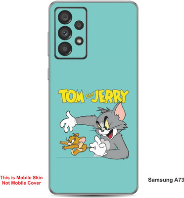 VYBE The Smart Choice Samsung A73 Tom & Jerry Embossed Mobile Skin(Lights Blue 3)